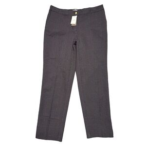 J. Jill Ponte Knit Gingham Trouser Pants NWT Womens Size 8P High Rise‎ Stretch